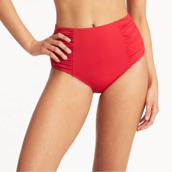 Eco Essentials High Waist Gathered Side bottom- size 8 - Picture 1 of 6